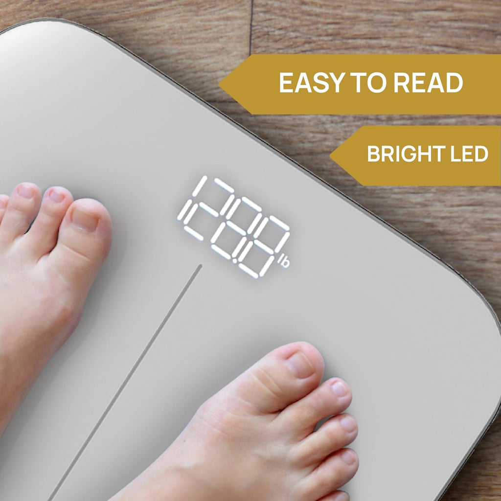 Premium Bathroom Scale, Highly Accurate Digital Bathroom Body Scale, Precisely Measures Weight up to 400 Lbs