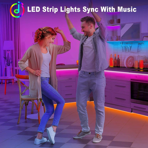 100Ft Led Lights Music Sync Color Changing Led Strip Lights Led Lights Strip with Phone App Control and Remote Led Lights for Bedroom Living Room Party Home Decoration1